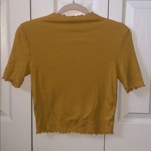 Mustard lettuce edge Forever 21 Top